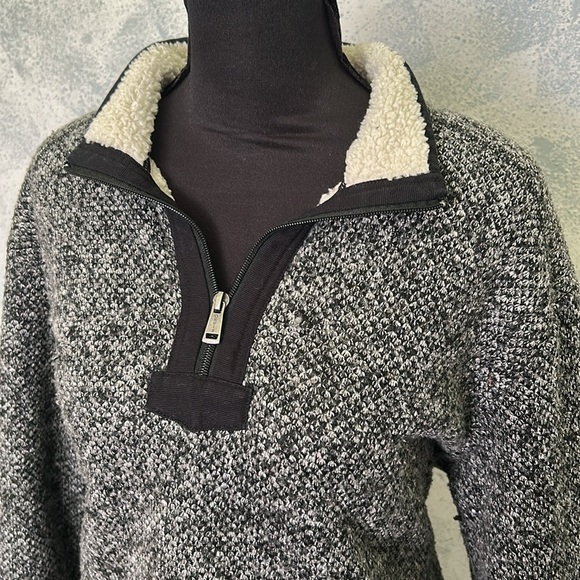 Orvis Gray Quarter-Zip Sweater size L - Picture 2 of 8